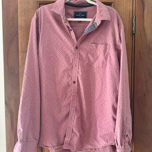 Nickel & Iron Button Up Shirt Men’s XL Pink Diamond Stretch Casual Top